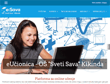 Tablet Screenshot of moodle.svetisava.edu.rs